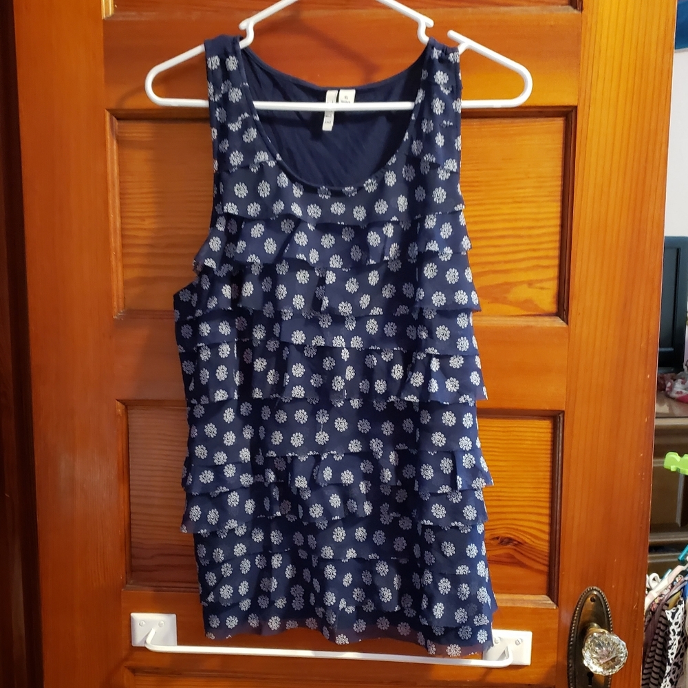 Elle Ruffle Tank. Size XL